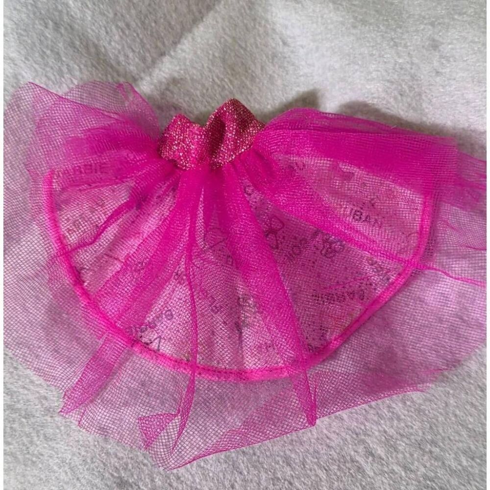 Vintage 1991 Barbie Totally Hair Fashion Tiered Full Pink Print Skirt 3811